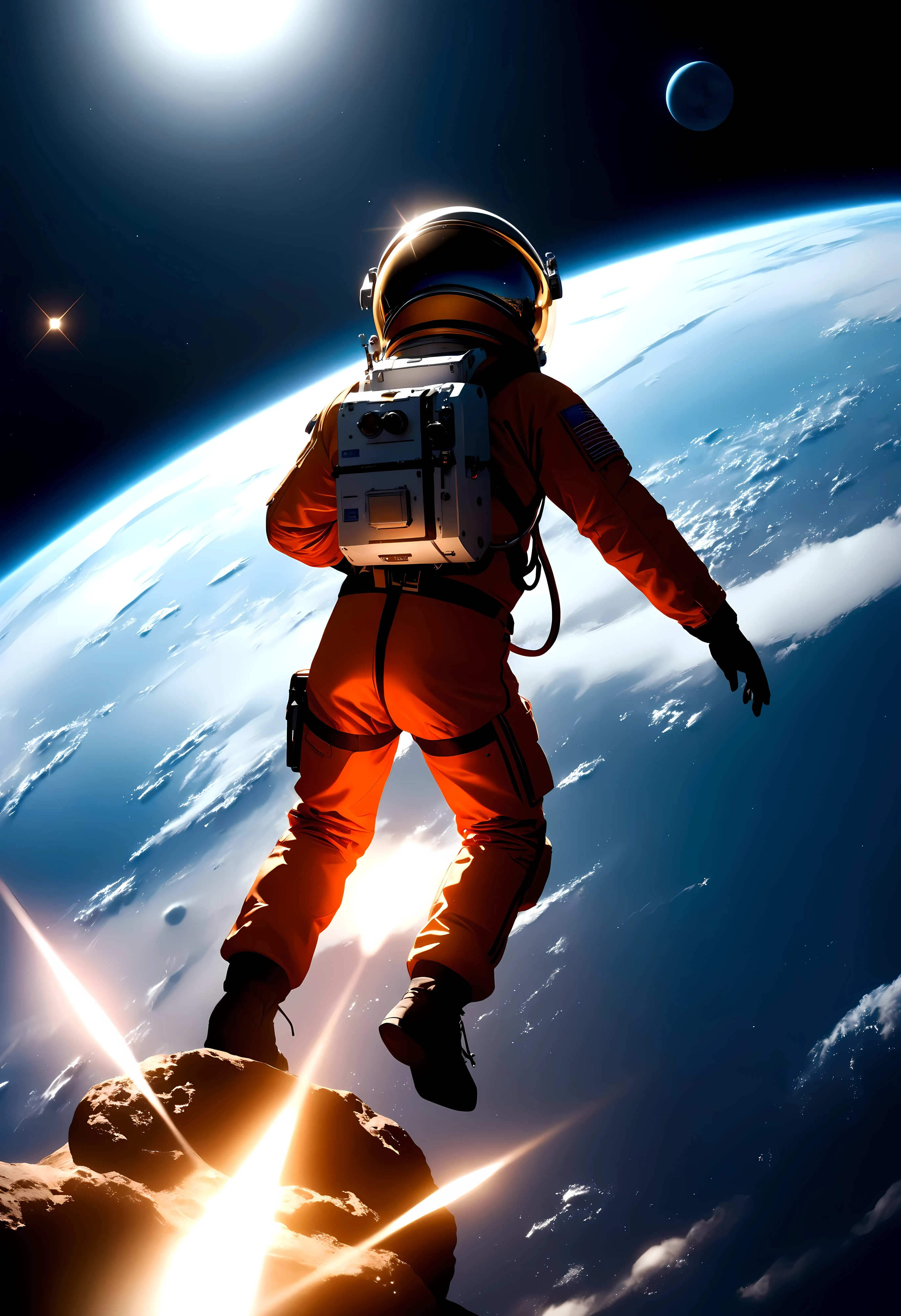 ((Masterpiece in maximum 16K resolution):1.6),((soft_color_photograpy:)1.5), ((Ultra-Detailed):1.4),((Movie-like still images and dynamic angles):1.3), ((motion blur):1.1) | (Cinematic view photo of a speeding astronaut rover), ((Female astronaut):1.3), (alien planet), (cinematic lens), ((tyndall effect):1.1), (star light), (smoke), (astronaut rover), ((backview):1.2), (Night at alien planet), (sense of speed), (shimmer), (visual experience), (Realism), (Realistic), award-winning graphics, dark shot, film grain, extremely detailed, Digital Art, rtx, Unreal Engine, scene concept anti glare effect, All captured with sharp focus. | Rendered in ultra-high definition with UHD and retina quality, this masterpiece ensures anatomical correctness and textured skin with super detail. With a focus on high quality and accuracy, this award-winning portrayal captures every nuance in stunning 16k resolution, immersing viewers in its lifelike depiction. Avoid extreme angles or exaggerated expressions to maintain realism. | ((perfect_composition, perfect_design, perfect_layout, perfect_detail, ultra_detailed)), ((enhance_all, fix_everything)), More Detail, Enhance.
