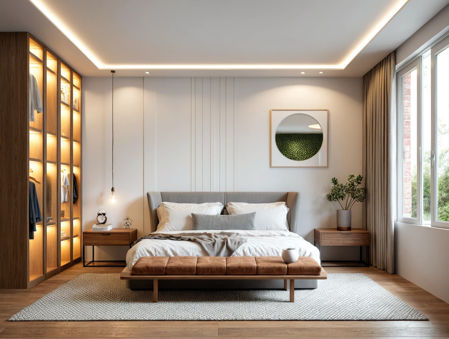 Interior Design, (modern interior space), (modern furniture design), (space that realistically describes the modern interior of a townhouse), (soft warm led light), (circle spotlight), (indoor), (neutral white tone color), (white wall), (An Cuong Wooden Furniture minimalist Style), (An Cuong wood with MDF surface glued with melamine coating), (architectural design visualization), (reflection), (focus on object), (material normal bump real reflection), (multi-level reflection), (chao vantage software visualization render),(((Best Quality))), ((Masterpiece)), ((best illustration)), ((best shadows)), (( Super Detail)), (Intricate lines), (Photorealism),(hyper detail), ((archdaily)), ((award winning design)), (dynamic light), ((spotlight)), (perfect light), ( shimering light), ((photorealistic)), ((intricate detail)), ((extreme detail)), ((crazy detail)), ((octane render)), ((trending on artstation)), ((High- fidelity)), ((Viwvid)), ((Crisp)), ((Bright)), ((Stunning)), ((Eye-catching)), ((High-quality)),((Sharp)), ((day sun environment)), ((Illuminating)), ((Flawless)), ((High-quality)),((Sharp edge render)), ((medium soft lighting)), ((photographic render)) , ((detailed archviz)), ((reality environment))