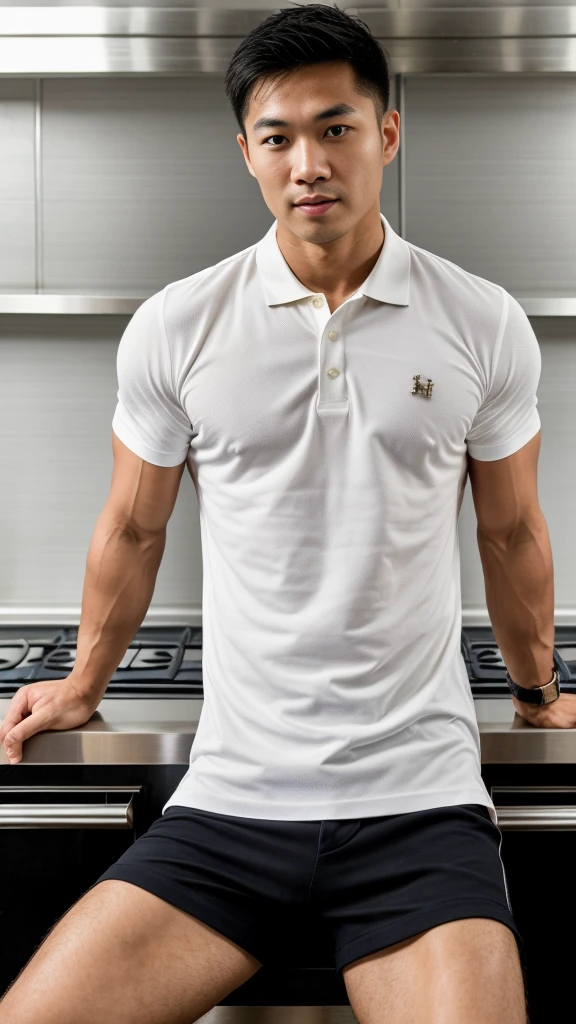 Tony Labrusca, young people, , Grey Polo Shirt, studio, matures,Portrait, man, A serious masterpiece, model  , Wide yard, tables, chairs, restaurant