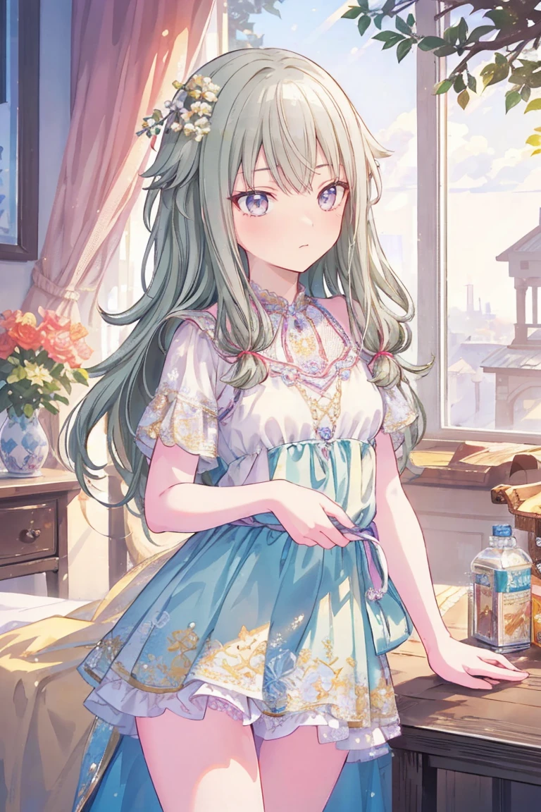 masterpiece、Best image quality、最high quality、Girl、 masterpiece, Most detailed, high quality、Shiny Hair、Very fine and beautiful bright eyes、nose blush、Very detailed, clear and beautiful face, Awards, (((Anatomically correct))、Cowboy Shot
