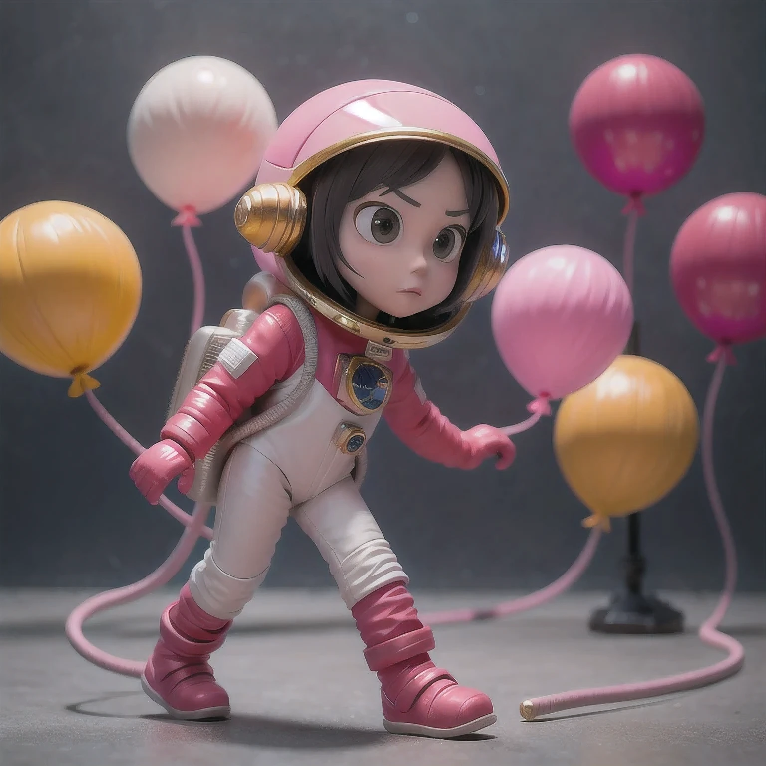 （（astronaut））Light pink balloons background