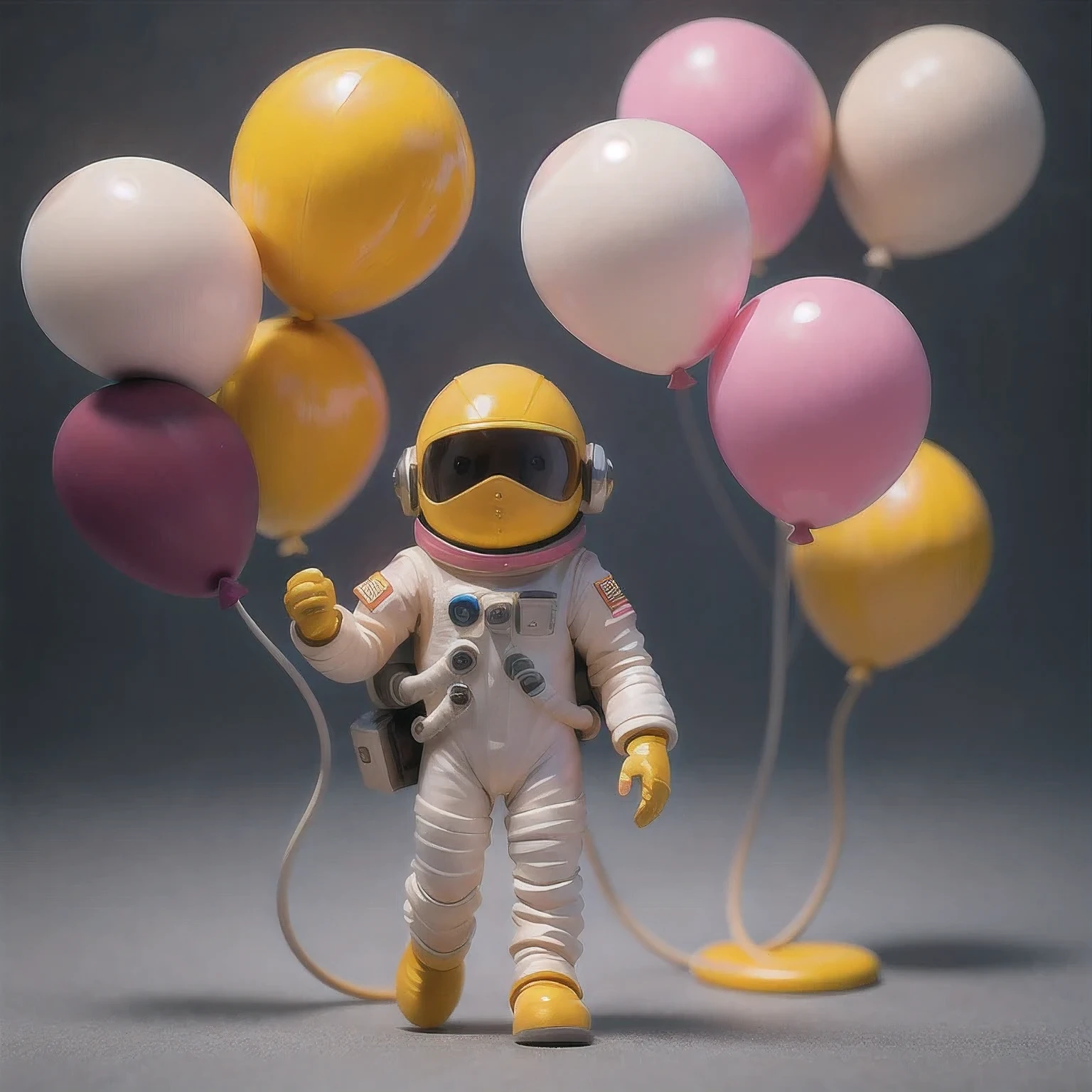 （（astronaut））Light pink balloons background