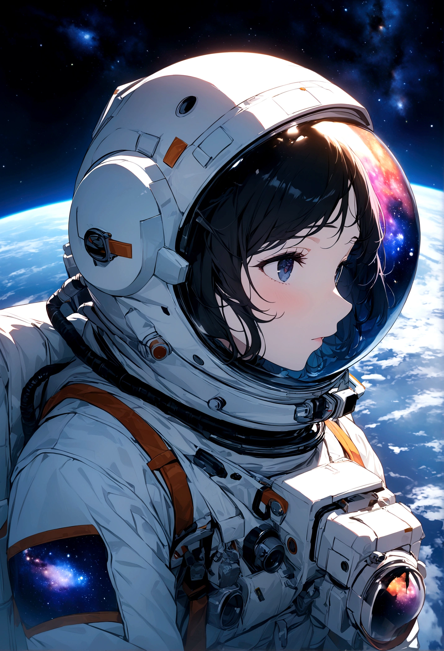 (masterpiece,top quality,high quality)), ((8K wallpaper unified with high definition CG)), (huge stunning goddess shot, so hot and sexy, jaw dropping beauty, perfect proportions, beautiful body, slim body beauty:1.1), astronaut in space with a colorful galaxy in the background, portrait of astronaut, portrait of an astronaut, futuristic astronaut, astronaut lost in liminal space, astronaut, detailed astronaut, galaxy reflected helmet, portrait of an ai astronaut, cosmonaut, galaxy reflected in helmet, space suit with a modern helmet, glass space helmet,  astronaut, astronaut in space, 