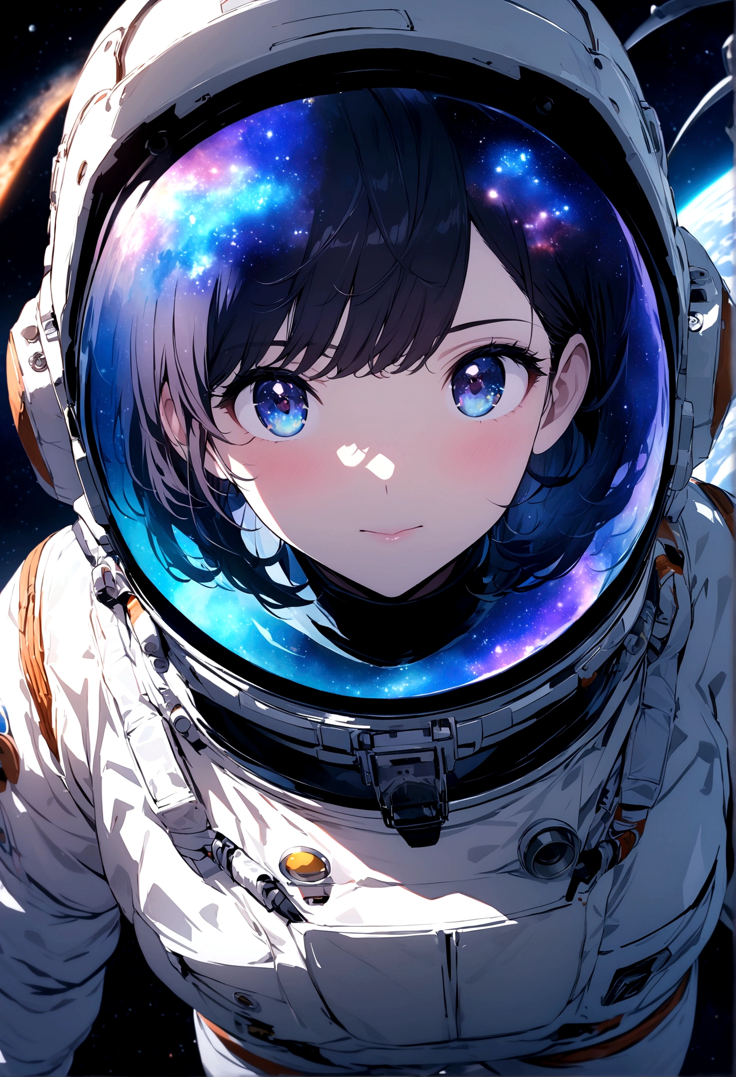 (masterpiece,top quality,high quality)), ((8K wallpaper unified with high definition CG)), (huge stunning goddess shot, so hot and sexy, jaw dropping beauty, perfect proportions, beautiful body, slim body beauty:1.1), astronaut in space with a colorful galaxy in the background, portrait of astronaut, portrait of an astronaut, futuristic astronaut, astronaut lost in liminal space, astronaut, detailed astronaut, galaxy reflected helmet, portrait of an ai astronaut, cosmonaut, galaxy reflected in helmet, space suit with a modern helmet, glass space helmet,  astronaut, astronaut in space, 