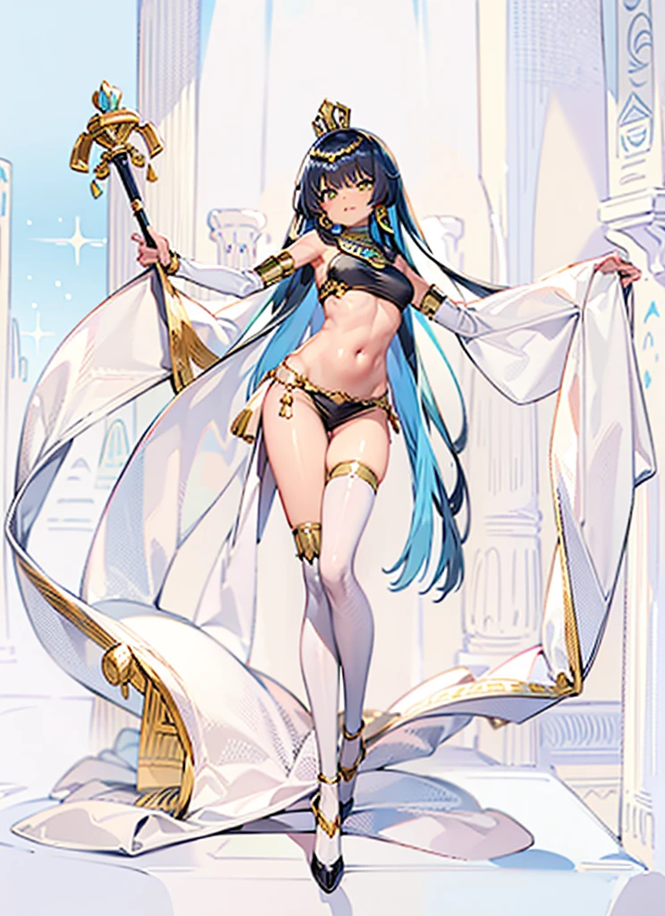 Sexy，beauty，charm，Half naked，enchanting，Graceful，Graceful，Charm，Egyptian style，Queen of Beauty，Girl，flat chest，White，Light gauze clothing