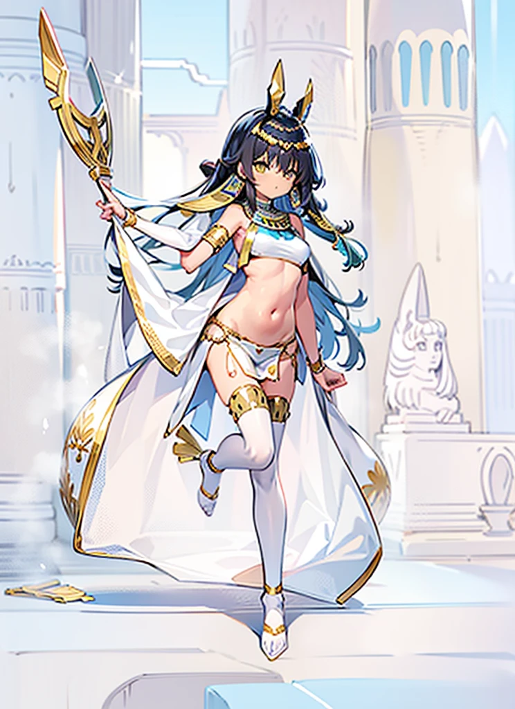 Sexy，beauty，charm，Half naked，enchanting，Graceful，Graceful，Charm，Egyptian style，Queen of Beauty，Girl，flat chest，White，Light gauze clothing