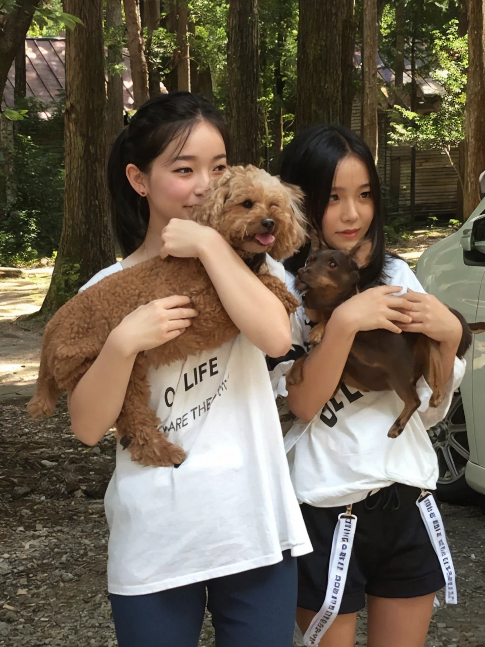 Three cute puppies