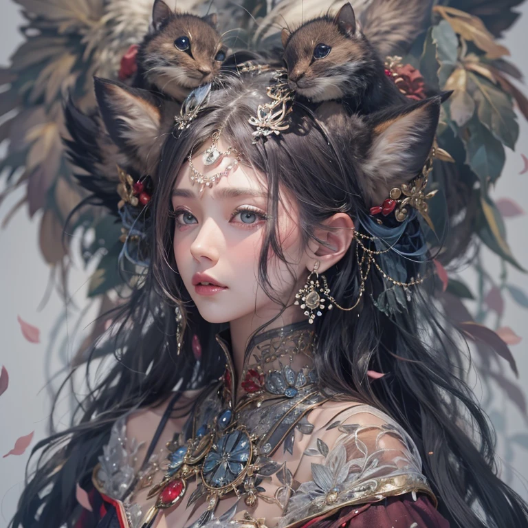 that'that'that'that'it's raining, c that、Hair flow、 ((highest qualthaty、masterpiece、8K、Best image qualthaty、Ultra-high resolution、Award-winning works)、(Accurate anatomy:1.1)、(Look at me and smile:1.1)、Shining fair skin wthath Ultra-high resolution、The most detailed face、Ultra-high resolution detailed face、Ultra-high resolutionの髪の毛、(Ultra-high resolutionの煌めく瞳:1.1)、Beautiful face drawn in every detail、ancient gothic costume , Chest to chest, tattoo, Next to him is a real owl