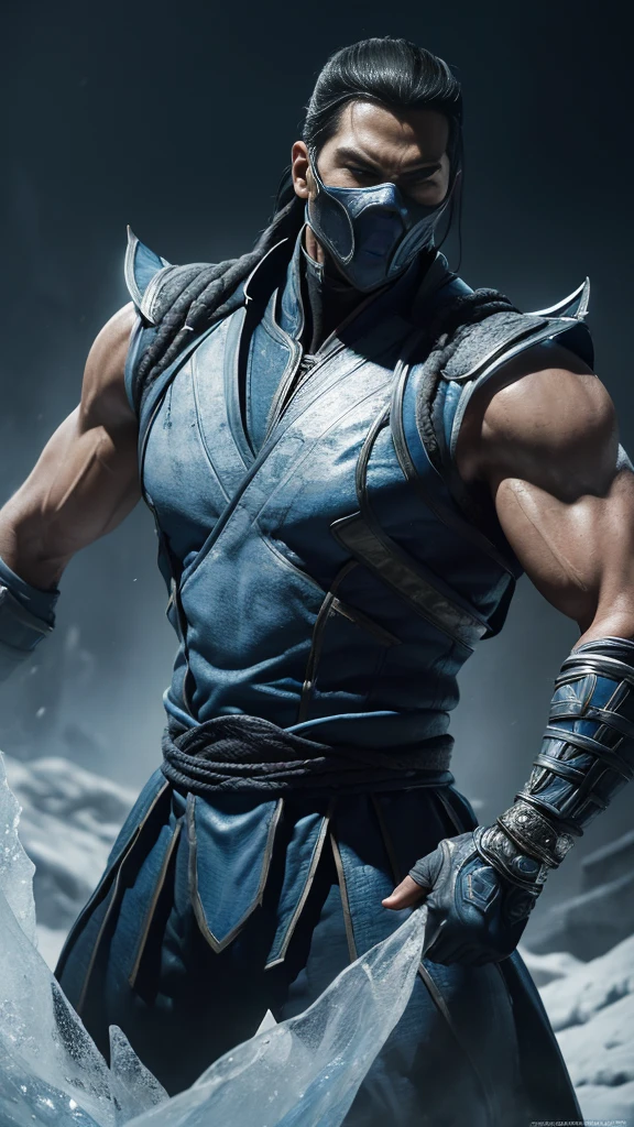 ((Subzero do mortal Kombat, ultra realistic)), (((fully body))), ((perfect hands)), stunning, hyper realistic, octan render, surrounded by the effect of cold air and ice, mortal kombat style, old background, chic, stunning, (wall-paper), conceptual artwork, details Intricate, highy detailed, ((cinemactic)), Dramatic, (extremely high quality, awarded, master part:1.5), (photorrealistic:1.5), fot, Realistic photo, Nikon, naturallight, 4K, highes definition, xf iq4, 150MP, 50 millimeters, ISO 1000 Certification, 1/250 Years, naturallight, Adobe Lightroom, photolab, Photographic Affinity, PhotoDirector 365,