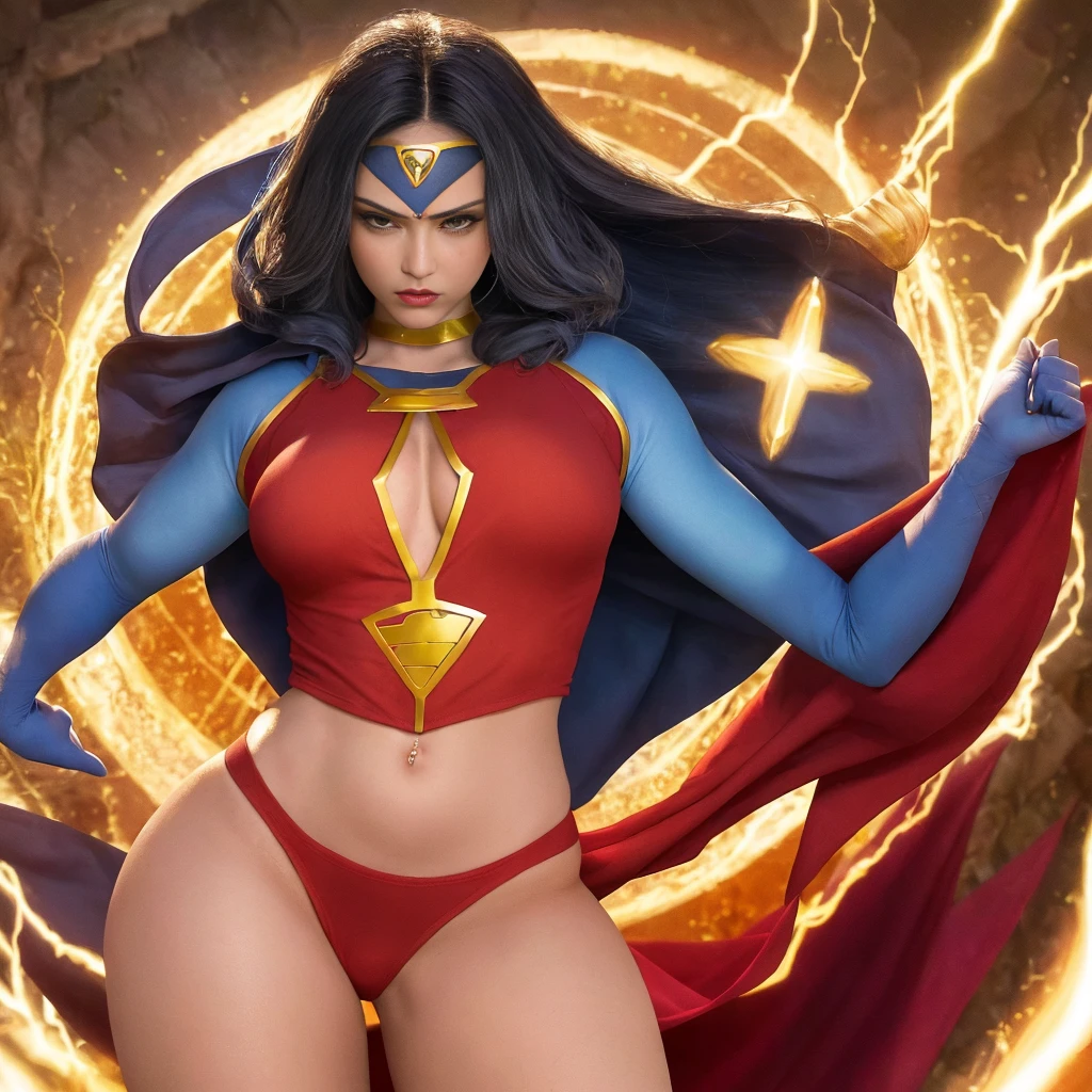 Earth 11 Superwoman: The guardian of hope and justice."This image captures the essence of Superwoman: powerful, inspiring and eternally dedicated to the protection of her world and its inhabitants.