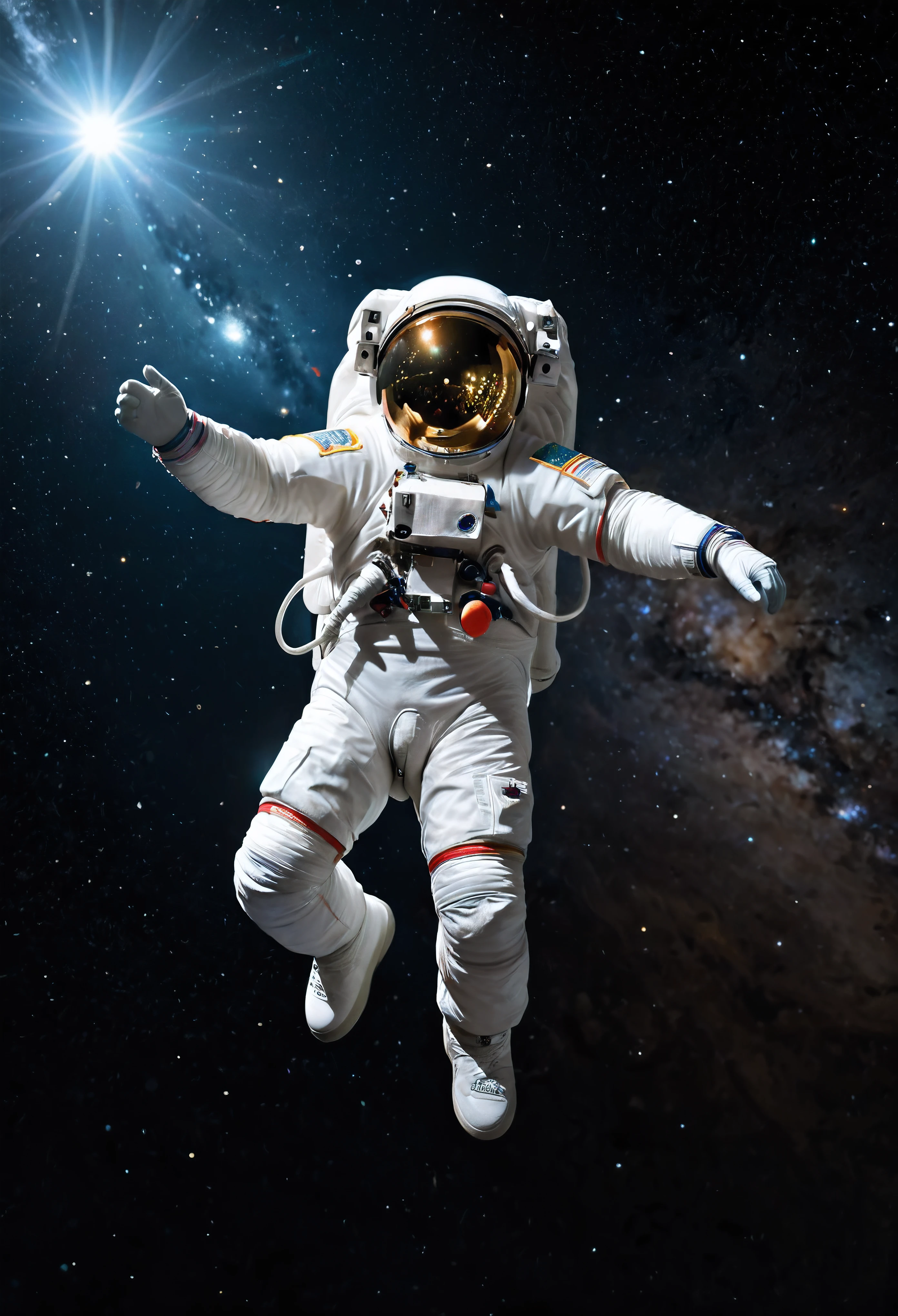 ((Masterpiece in maximum 16K resolution):1.6),((soft_color_photograpy:)1.5), ((Ultra-Detailed):1.4),((Movie-like still images and dynamic angles):1.3) | ((double contact):1.3), ((Exotic Astronaut Floating In Space silhoutte effect):1.2), ((Superimposed on Pretty Female):1.1), ((clear dark sky)), Oil and ink on canvas, fine dark art, super dramatic light, photoillustration, amazing depth, the ultra-detailed, iridescent black, superfluous dreams, intricately details, amazing depth, Amazing atmosphere, Mesmerizing whimsical vibrant landscapes, ((Exotic Astronaut):1.2), Maximalism ((beautiful outside, Ugly inside, pressure and pain, beauty and despair, hard and soft, positive and negative, hot and cold, Sweet and sour, Vibrant but boring, Perfect harmony, light and shadows, old and young, Black and white, Corresponding color, loud and quiet, Chaos and peace, life and death):1.2) The complex masterpiece of a real-time engineering leader. | Rendered in ultra-high definition with UHD and retina quality, this masterpiece ensures anatomical correctness and textured skin with super detail. With a focus on high quality and accuracy, this award-winning portrayal captures every nuance in stunning 16k resolution, immersing viewers in its lifelike depiction. | ((perfect_composition, perfect_design, perfect_layout, perfect_detail, ultra_detailed)), ((enhance_all, fix_everything)), More Detail, Enhance.