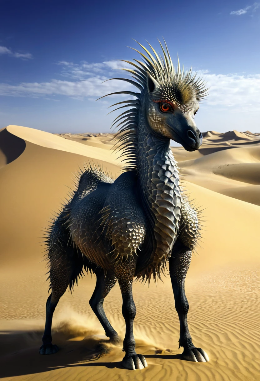 Fictional Unidentified Creatures of the Desert。That&#39;s horrible。feel ill。high resolution。delicately。