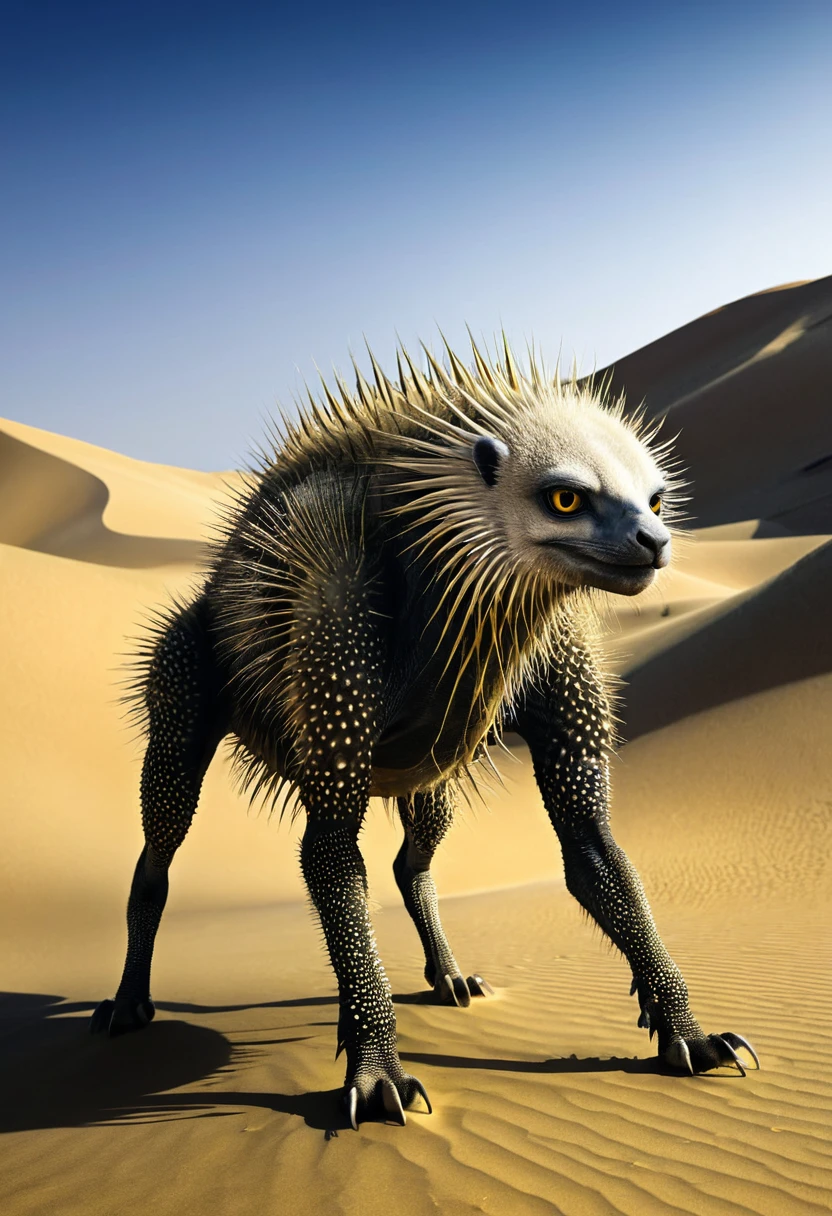 Fictional Unidentified Creatures of the Desert。That&#39;s horrible。feel ill。high resolution。delicately。