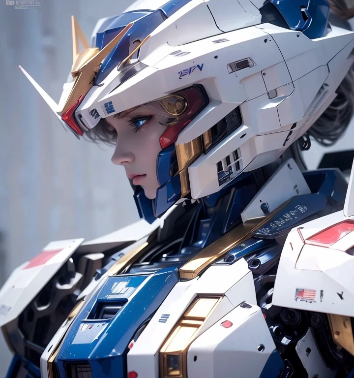 Textured skin, Super Detail, Attention to detail, high quality, 最high quality, High resolution, 1080P, Hard disk, beautiful,(Gundam Girl),Beautiful cyborg woman,Mecha Cyborg Girl,Battle Mode,Girl with a mechanical body,She wears a futuristic Gundam mecha