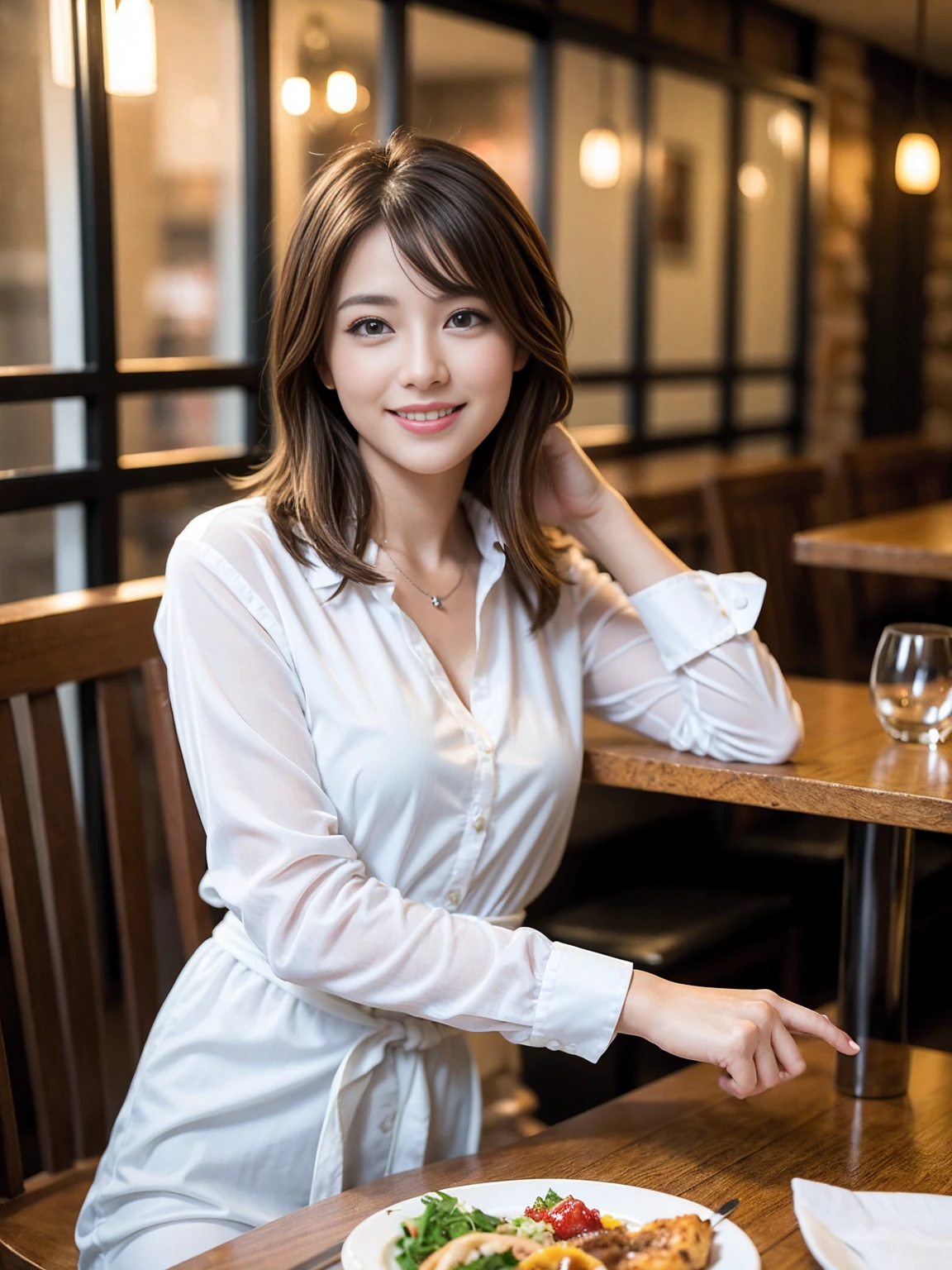 ((Highest quality、8K、masterpiece:1.3))、slimカップル、modelカップル、(Realistic, Intricate details:1.2), full-course dinner、Wine Party、Amazing view of the sunset sky and clouds、A bright smile、The wonderfulness of smile、Bright image、The beauty of wine, Beautiful Face, blue eyes, The light shines on your face, Blushing, short hair,Bright Face、 (Age 37), 39 years old, red wine 、Appetizers、Italian food、Wine bottle、Champagne、sparkling wine、Two beauties、Brown Hair、Shortcuts、Long sleeve shirt、dress、Beautiful woman 1, (slimな顔), (The body is slim), (Brown Hair), (Shortcuts), cheeks turn a little red,Attractive beauty、restaurant, In a prominent place (From the waist up) Nova Frog Style, actress, model, Upper Body, White wine, slim, wine glass, 中央に置かれたwine glass, smile, (smile: 1.15), Beautiful fine grain, Depth f/2,saturation, High Contrast, Strong light and shadow,Moist Body:1.5、3D texture、Delicate eyes、Brown Hair、The hair is very shiny、