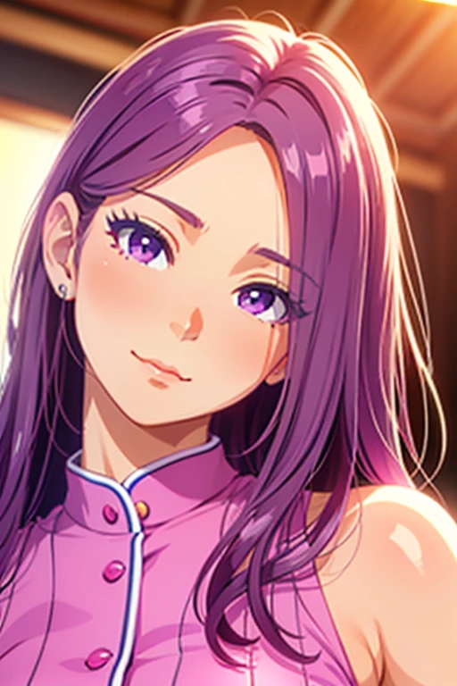 (seira sodeshiro) (highest quality) (very sensual, positive energy) (((solo lady))) (delicate face) (long disheveled hair) ((tanned skin)) (penetrating look) ((extremely pretty)) (she is close to you)) ((teasing you with her hair)) ((your pov)) ((lively colours)) ((loveliest girlfriend)) (how do you like me?)) ((softly emberassed))
