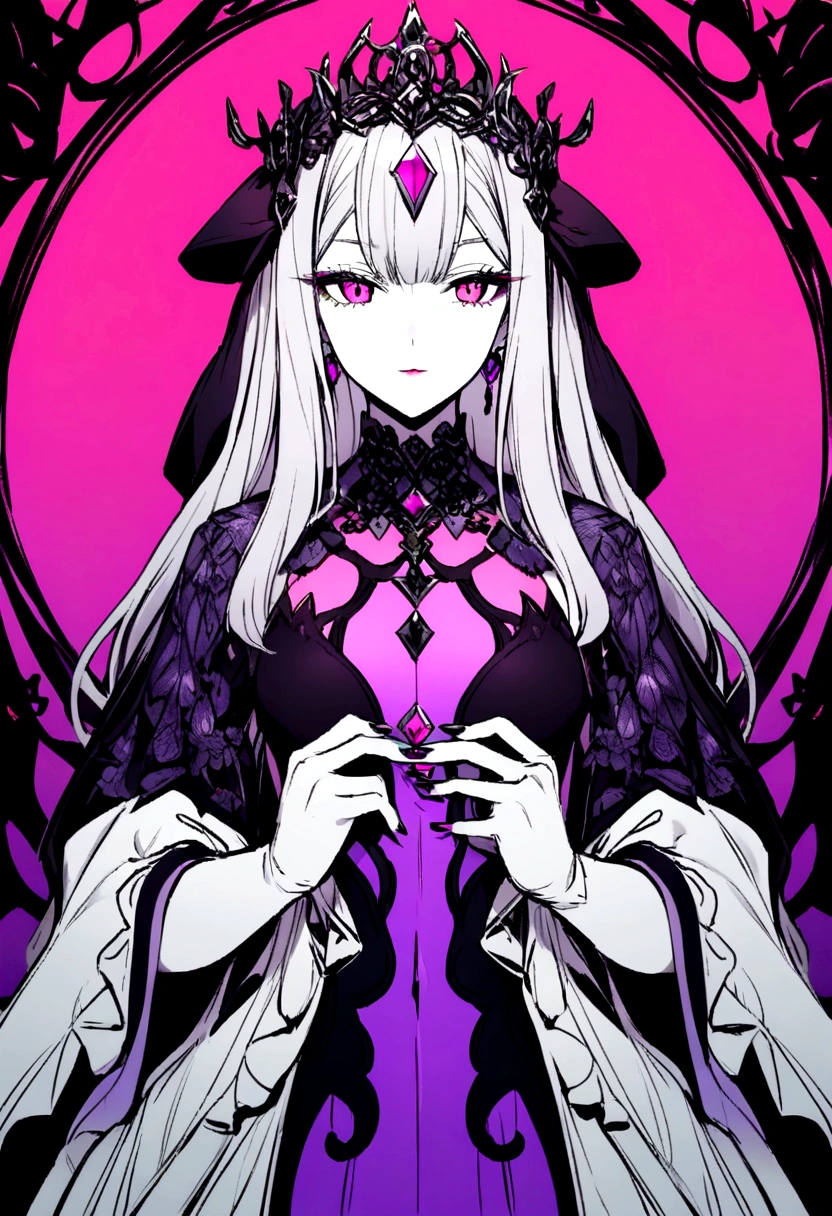 (((Anime girl with white hair and black outfit holding a red star)))), by Arknights, Ayaka Genshin Impact, Arknights, ((((detailed anime key art)))), Best Konachan 4K Anime Wallpaper, Keqing by Genshin Impact, Shalltear Bloodfallen, Anime Cover, Overlord Anime Albedo, Ayaka Game Genshin Impact, (((Purple Color Eyes)))