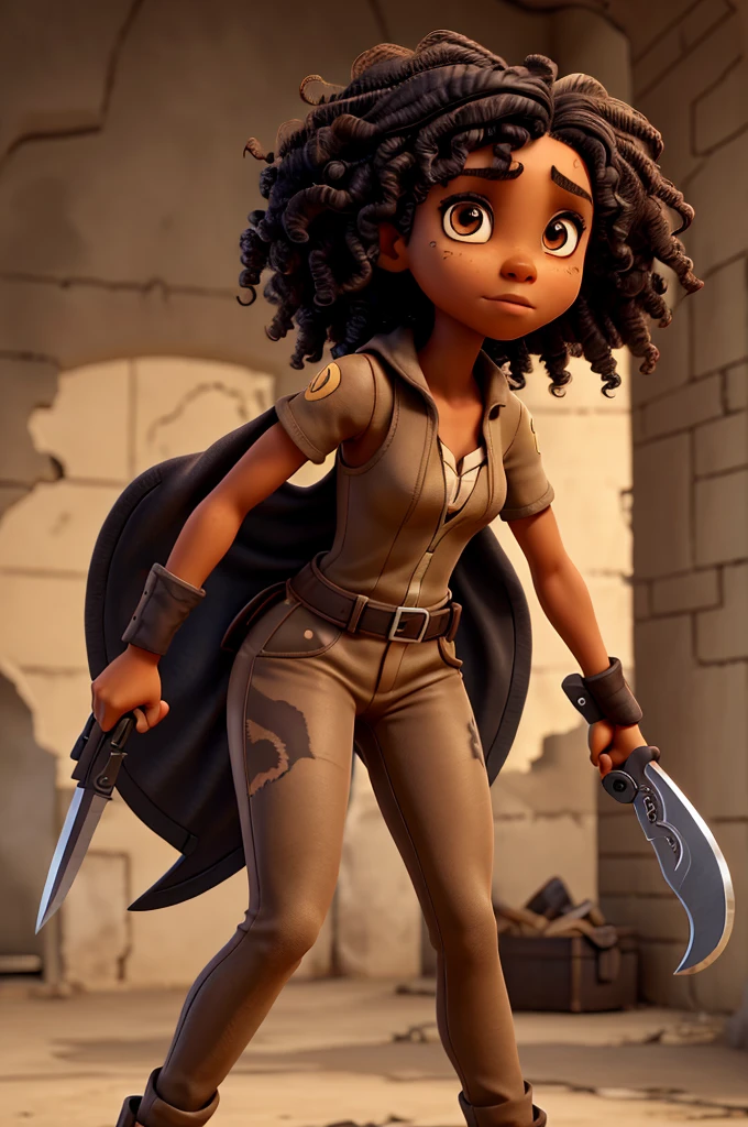 masterpiece, best quality, girl, front light,
black background, 
dressed like (Soldier:1.2), 
(panties:1.3), short, skirt, (cameltoe:0.5), 2d, cartoon, pixar style, 
( happy face:0.7), (sad face:0.4), (smiling:0.5),
green black dreadlocks