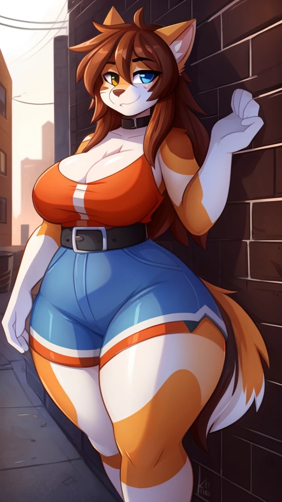 pixiv, detailed by Zackary911, detailed, Easter Bunny, Anthro,solo,(body fur:1.2) fluff, bunny, female, solo, red eyesas collar, fit, standing, crossing arms, dessert village background, smiling, largebreasts, jeasus christ outfit, stockings, s, leaing foward, large , busty, (((huge rabbiterection, testicles, huge girth))),