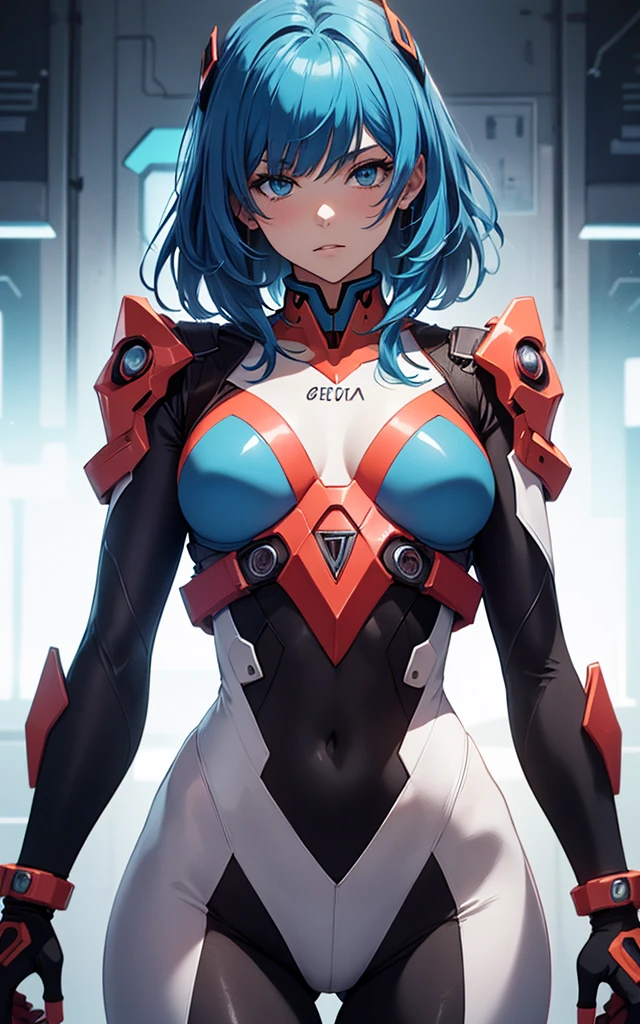 (((Adult Woman))), ((Best Quality)), ((masutepiece)), (Detailed: 1.4), (Absurd), Genesis evangelion neon style clothing, 2-piece clothing, bobhair, arm tatoo, cybernetic hands, pastel, Centered, scale to fit the dimensions, nffsw (High dynamic range),Ray tracing,NVIDIA RTX,Hyper-Resolution,, Anisotropy Filtering, Multilayer textures, accurate simulation of light and material interactions, Perfect proportions, Octane Render, Two-tone lighting, Wide aperture, Crysisnanosuit,Blue hair, Blue eyes