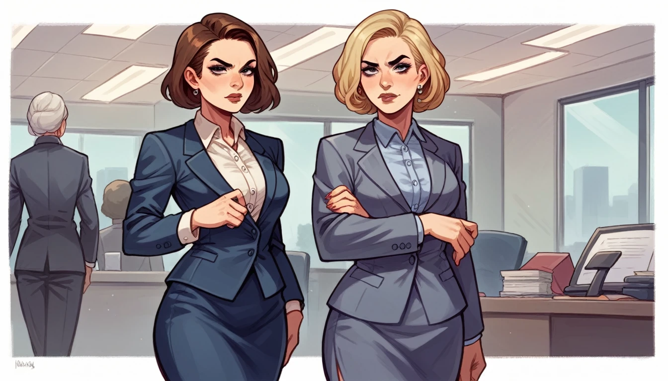 arafed woman in a suit standing in an office with a serious look on her face, girl in suit, girl in a suit, wearing a strict business suit, business woman, office clothes, young business woman, margot robbie in gta v, in strict suit, woman in business suit, female in office dress, suit , perfect face, in a business suit