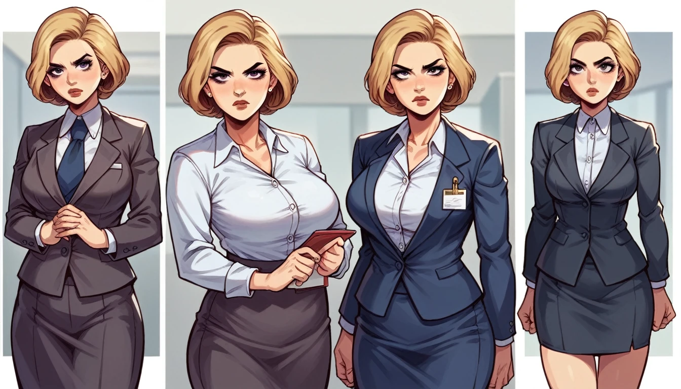 arafed woman in a suit standing in an office with a serious look on her face, girl in suit, girl in a suit, wearing a strict business suit, business woman, office clothes, young business woman, margot robbie in gta v, in strict suit, woman in business suit, female in office dress, suit , perfect face, in a business suit