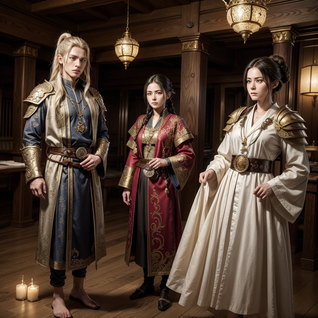 Gender:
Male or Female: Choose based on your preference, each offering unique role-playing opportunities.
Race:
Imperial: Your natural affinity with Akatosh and "Voice of the Emperor" ability reflect your role as a bringer of order and stability.
Complexion:
Clear and Radiant: Your skin is healthy and radiant, maintained through discipline and divine blessings.
Dignified and Noble: Your bearing exudes nobility and confidence, inspiring respect and admiration.
Hair:
Well-Kept: Always well-maintained, reflecting your disciplined nature.
Male Options: Short, clean cuts or neatly tied back in a ponytail.
Female Options: Elegant, practical styles like a braid or bun.
Eyes:
Bright and Determined: Reflecting your divine mission and deep sense of purpose.
Expressive: Capable of comforting allies and instilling fear in enemies.
Clothing:
Ornate Armor or Robes: Practical and symbolic, adorned with dragon motifs and symbols of Akatosh.
Armor: Finely crafted with intricate engravings, blending practicality and artistry.
Robes: Richly decorated with gold and silver threads, featuring dragon emblems and hourglass motifs.
Accessories:
Medallion of Akatosh: Worn around your neck, a constant source of comfort and power.
Belt Tokens: Carry small tokens of faith, such as prayer scrolls and vials of holy water.
Specific Details:
Dragon Motifs: Clothing and armor feature dragon designs, symbolizing your divine connection.
Symbolic Colors: Incorporates gold, red, and white, symbolizing divinity, power, and purity.
Practical Elements: Designed for both battle and travel, ensuring functionality without hindering duties.