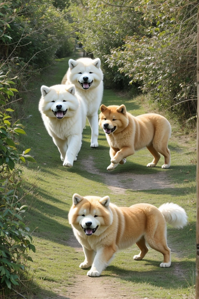 Cruce entre samoyedo y Chow Chow 