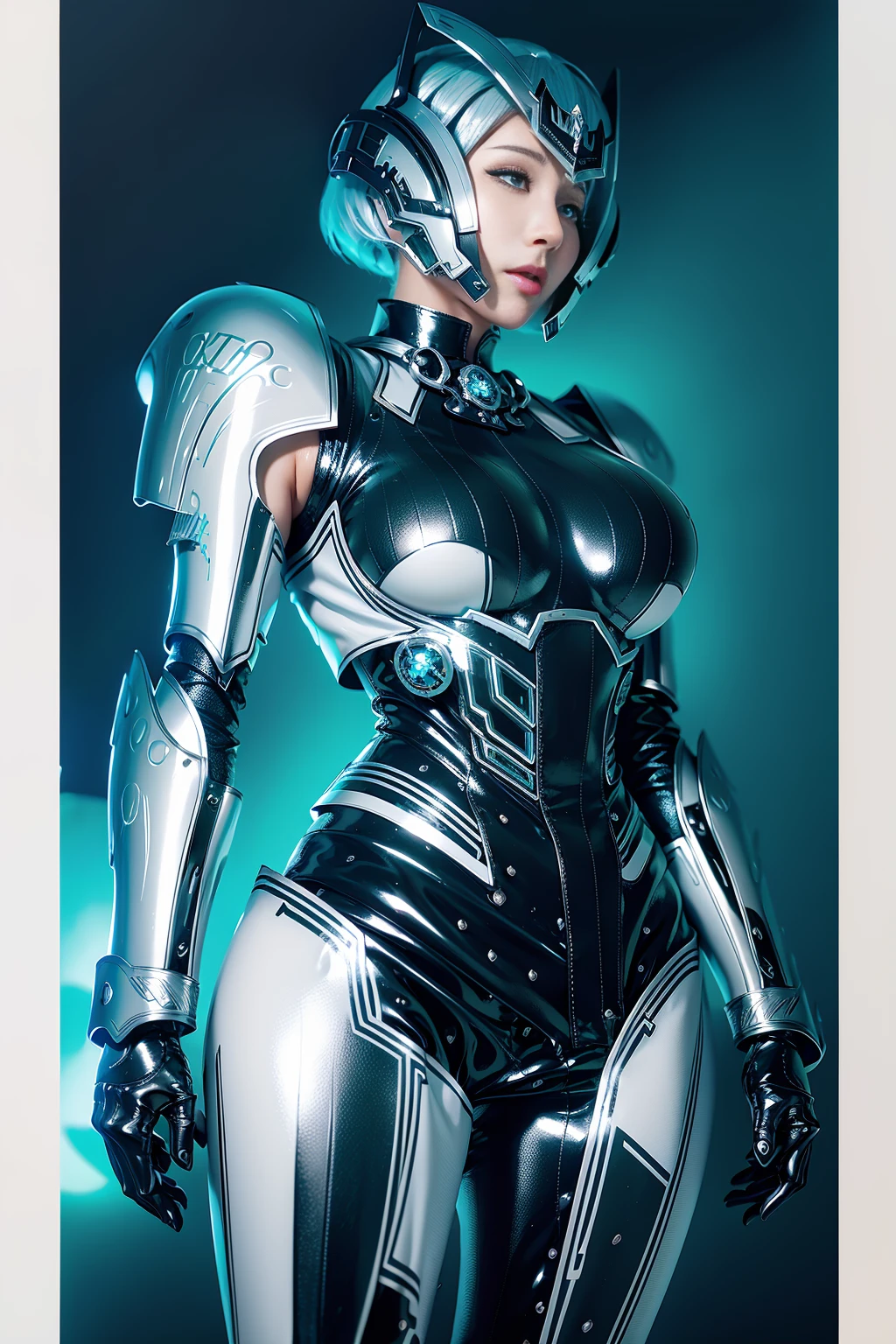 Super Detail, High Detail, high quality, best quality, High resolution，a robot valkyrie，Beautiful female robot,beautiful clear face(Rain waves_haneame：1.5)(Transparent face mask covering)，Mechanical body(Smooth metal surface，armor，Mechanical seams of skin，beautiful body curves)，Valkyrie Armor(Mechanical Technology，Highlight breast contour)，beautiful body curves，Holding a silver sword in hand，handsome pose