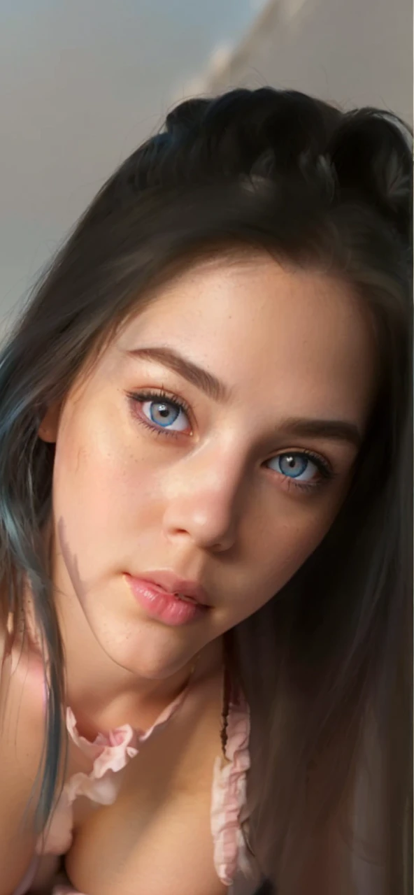 (detailed beautiful eyes and detailed face, masterpiece side light, masterpiece, best quality, detailed, high resolution illustration), (1girl, beautiful girl, glowing skin), (sky blue hair, pink eyes, skirt, ribbon, buttoned shirt)(kneeling on the ground)