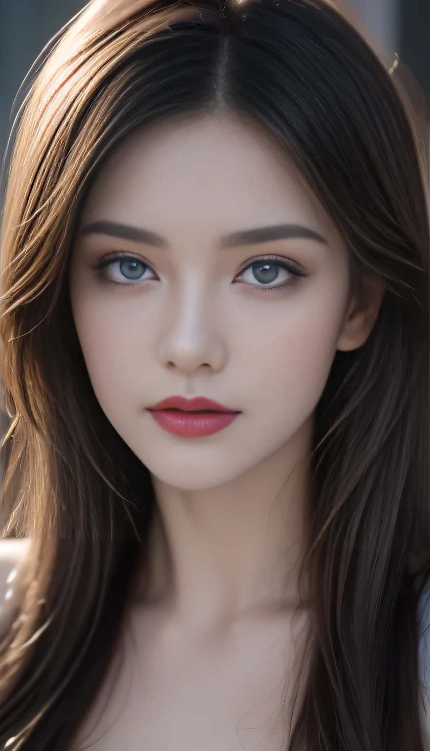 Ukrainian woman photos. Suitable for face. 25 years old, Pointed chin, RAW photos, masterpiece, Very detailed photos, Digital SLR Camera, Realistic 3.9, Ultra-high resolution, Top quality, Pink lips, Perfect makeup, Large target, Bright green eyes, White