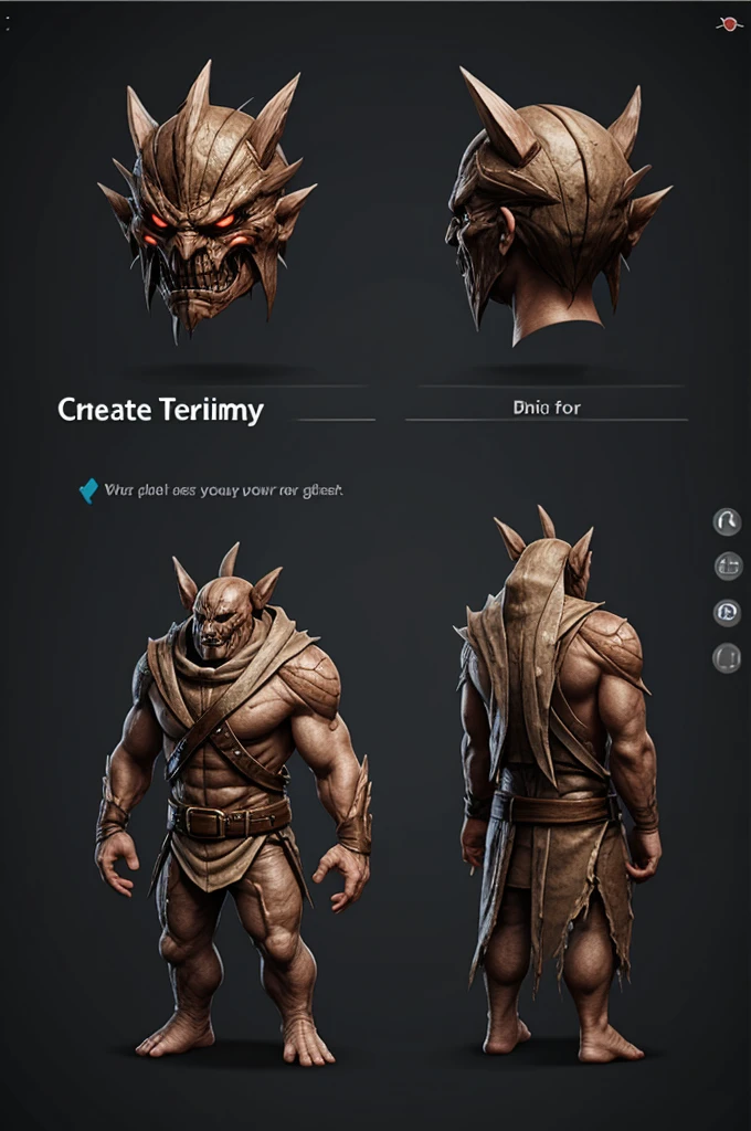 Create an enemy for a game with these features torn skin deformity grotesque appearance 