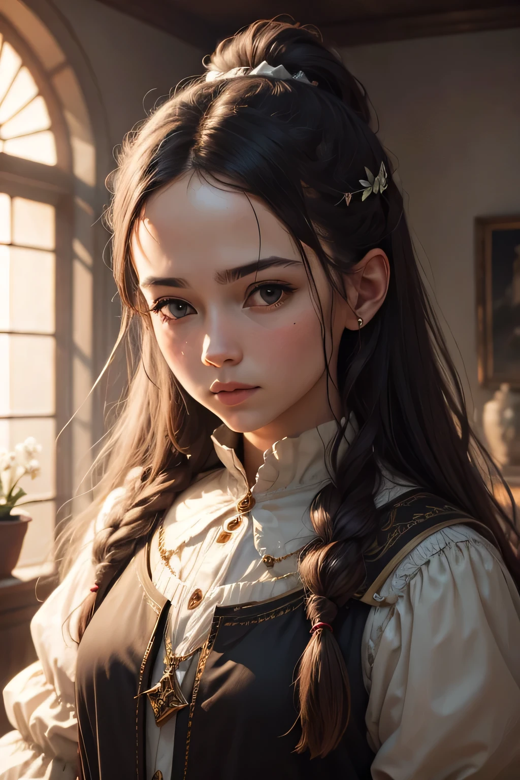 ((best qualityer)), ((work of art)), (detailded), 8K, 4K, hight contrast, work of art, 1 old healer , similar to the works of JRR Tolkien, clear lighting, detailed shadows