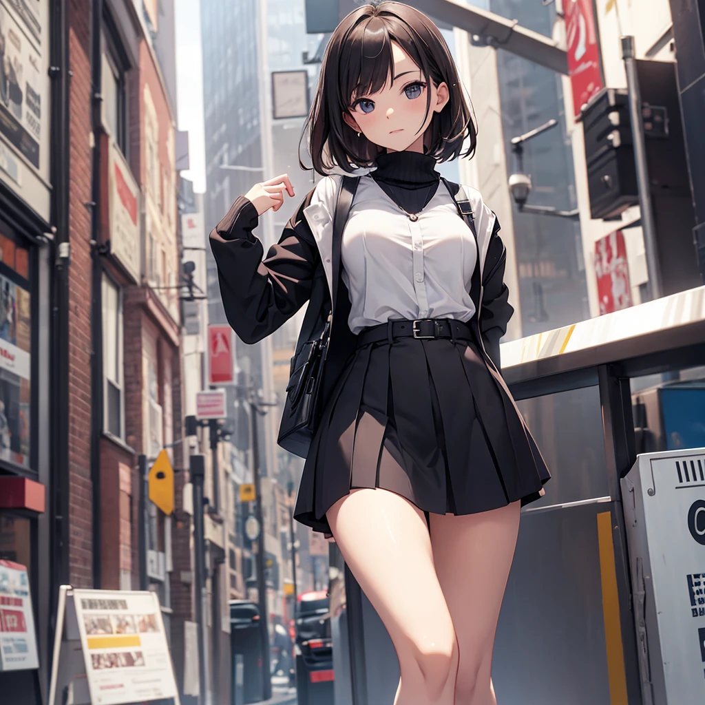in miniskirt