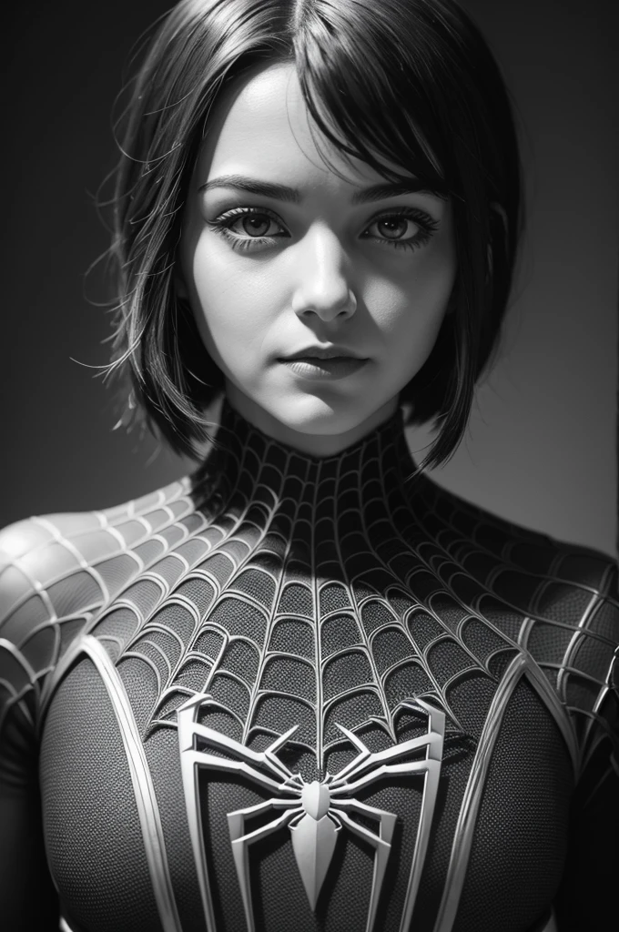 A photograph of Spider-Man, without mask, the 20s, bonitas, face detailed, looking at the camera, portraite, 8k hd, high qualiy