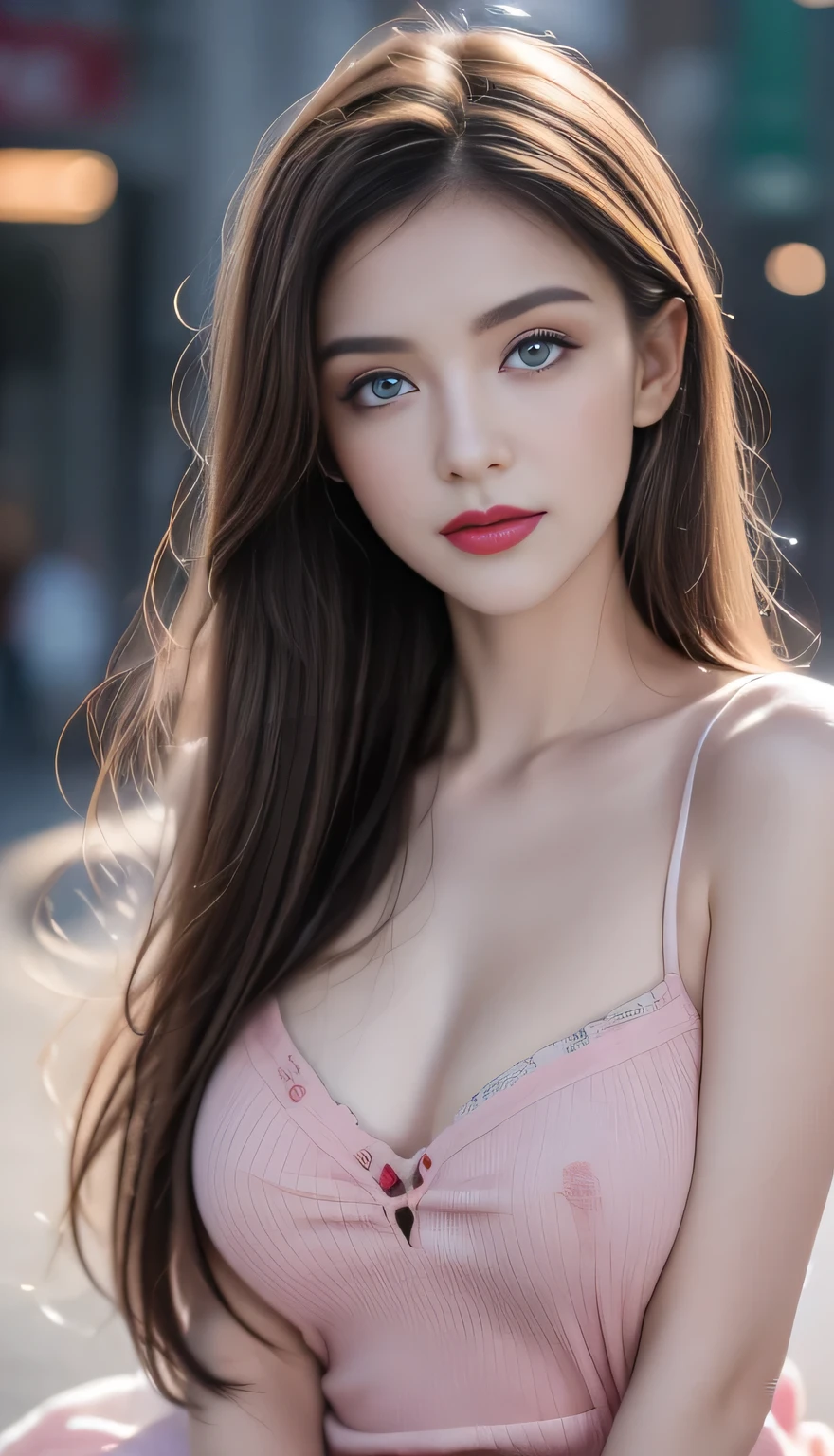 Ukrainian woman photos. Suitable for face. 25 years old, Pointed chin, RAW photos, masterpiece, Very detailed photos, Digital SLR Camera, Realistic 3.9, Ultra-high resolution, Top quality, Pink lips, Perfect makeup, Large target, Bright green eyes, White
