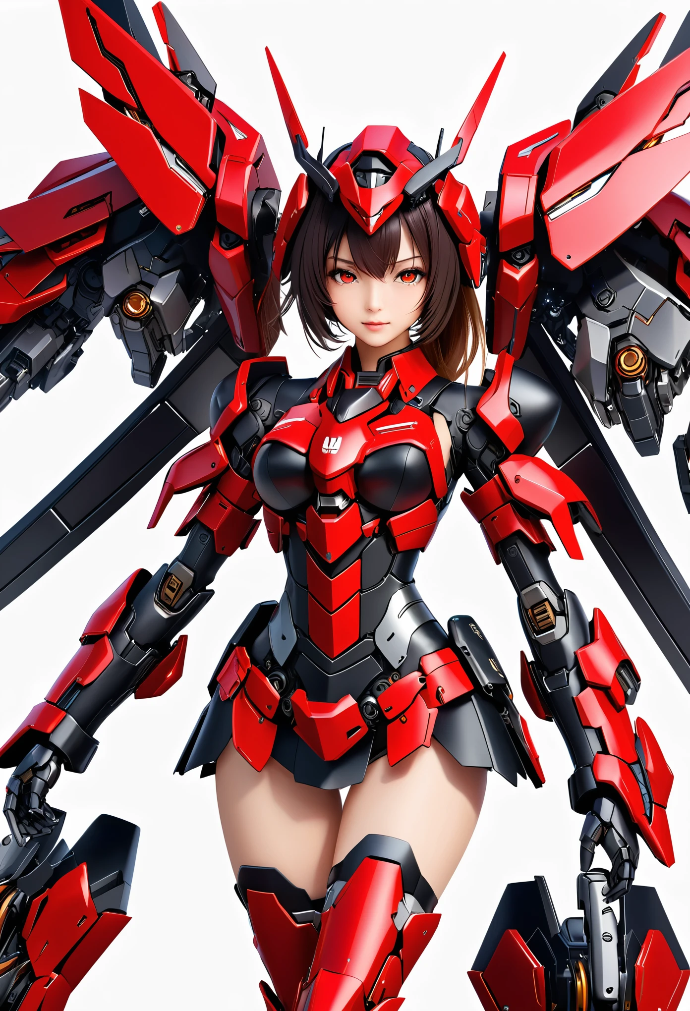 (((Armor skirt))),Mecha Girl,whole body,Pure white background,
Armor skirt,Mecha Musume Black × Red "Black and Red"
(副臂无人机下属装甲裙Mecha Girl:1.2),Ultra HD,Ultra-high resolution,Details,