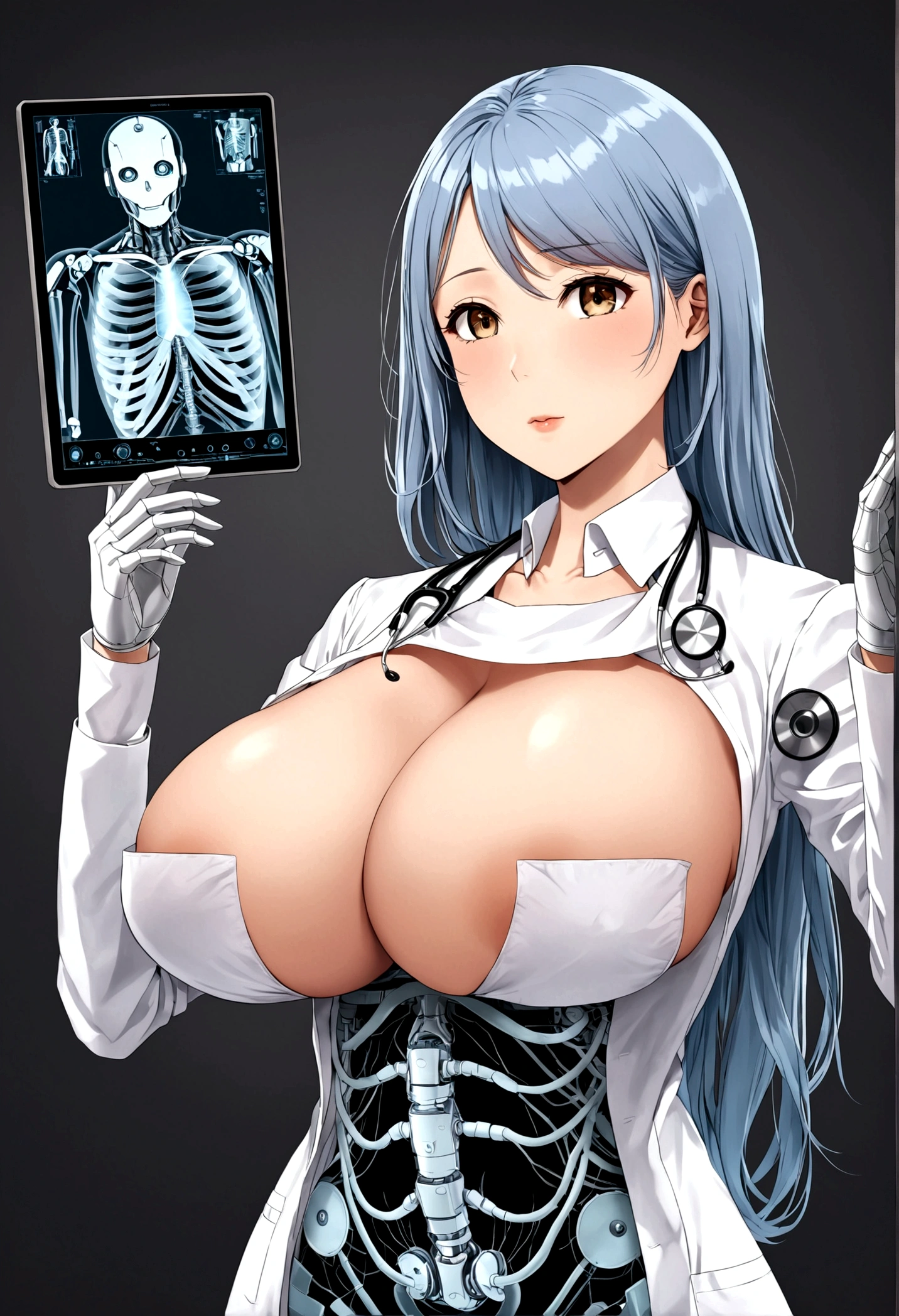 big breasts doctor robot x ray