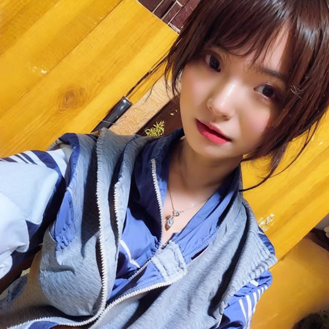 nsfw、(masterpiece, Highest quality), One girl, alone、Selfie、Inside the house、Medium chest、Partly removed clothes