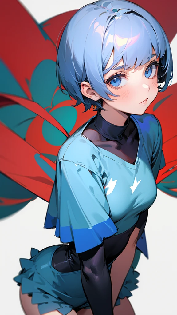 woman,Super cute short hair,wearing a
