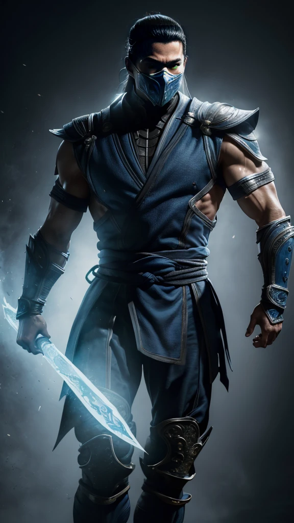 ((Subzero do mortal Kombat, ultra realistic)), (((fully body))), ((perfect hands)), stunning, hyper realistic, octan render, surrounded by the effect of cold air and ice, mortal kombat style, old background, chic, stunning, (wall-paper), conceptual artwork, details Intricate, highy detailed, ((cinemactic)), Dramatic, (extremely high quality, awarded, master part:1.5), (photorrealistic:1.5), fot, Realistic photo, Nikon, naturallight, 4K, highes definition, xf iq4, 150MP, 50 millimeters, ISO 1000 Certification, 1/250 Years, naturallight, Adobe Lightroom, photolab, Photographic Affinity, PhotoDirector 365,