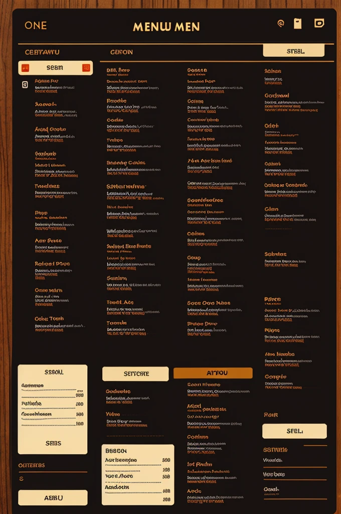 Create a restaurant menu