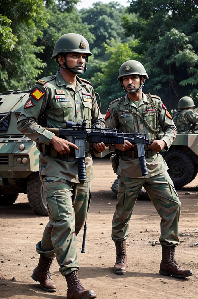 Indian army in war