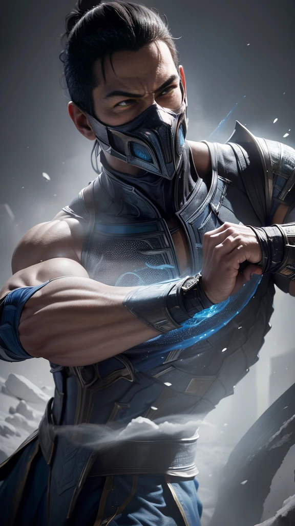 ((Subzero do mortal Kombat, ultra realistic)), (((fully body))), ((perfect hands)), stunning, hyper realistic, octan render, surrounded by the effect of cold air and ice, mortal kombat style, old background, chic, stunning, (wall-paper), conceptual artwork, details Intricate, highy detailed, ((cinemactic)), Dramatic, (extremely high quality, awarded, master part:1.5), (photorrealistic:1.5), fot, Realistic photo, Nikon, naturallight, 4K, highes definition, xf iq4, 150MP, 50 millimeters, ISO 1000 Certification, 1/250 Years, naturallight, Adobe Lightroom, photolab, Photographic Affinity, PhotoDirector 365,