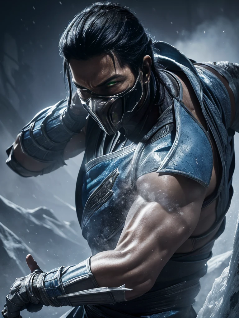 ((Subzero do mortal Kombat, ultra realistic)), (((fully body))), ((perfect hands)), stunning, hyper realistic, octan render, surrounded by the effect of cold air and ice, mortal kombat style, old background, chic, stunning, (wall-paper), conceptual artwork, details Intricate, highy detailed, ((cinemactic)), Dramatic, (extremely high quality, awarded, master part:1.5), (photorrealistic:1.5), fot, Realistic photo, Nikon, naturallight, 4K, highes definition, xf iq4, 150MP, 50 millimeters, ISO 1000 Certification, 1/250 Years, naturallight, Adobe Lightroom, photolab, Photographic Affinity, PhotoDirector 365,