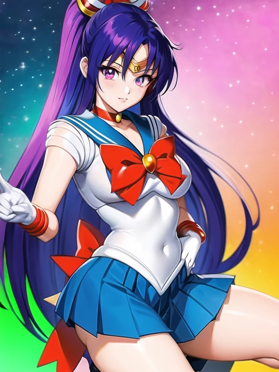 anime style, (vibrant), (anarchy stocking), studio anime, highly detailed, 1girl, (sailor senshi uniform),