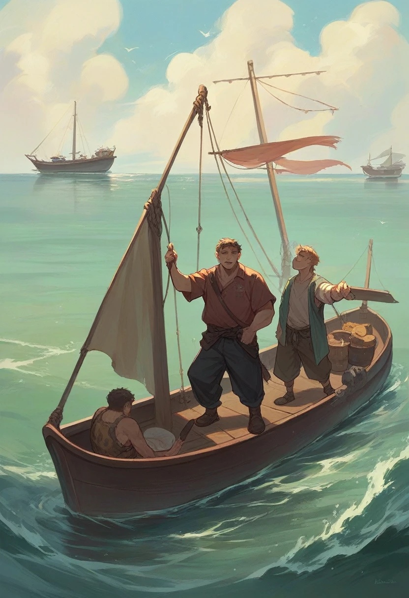 Some of the earliest artists in the Bible traveled in boats on the waters above the sea. A man walks on water and comes towards a boat,