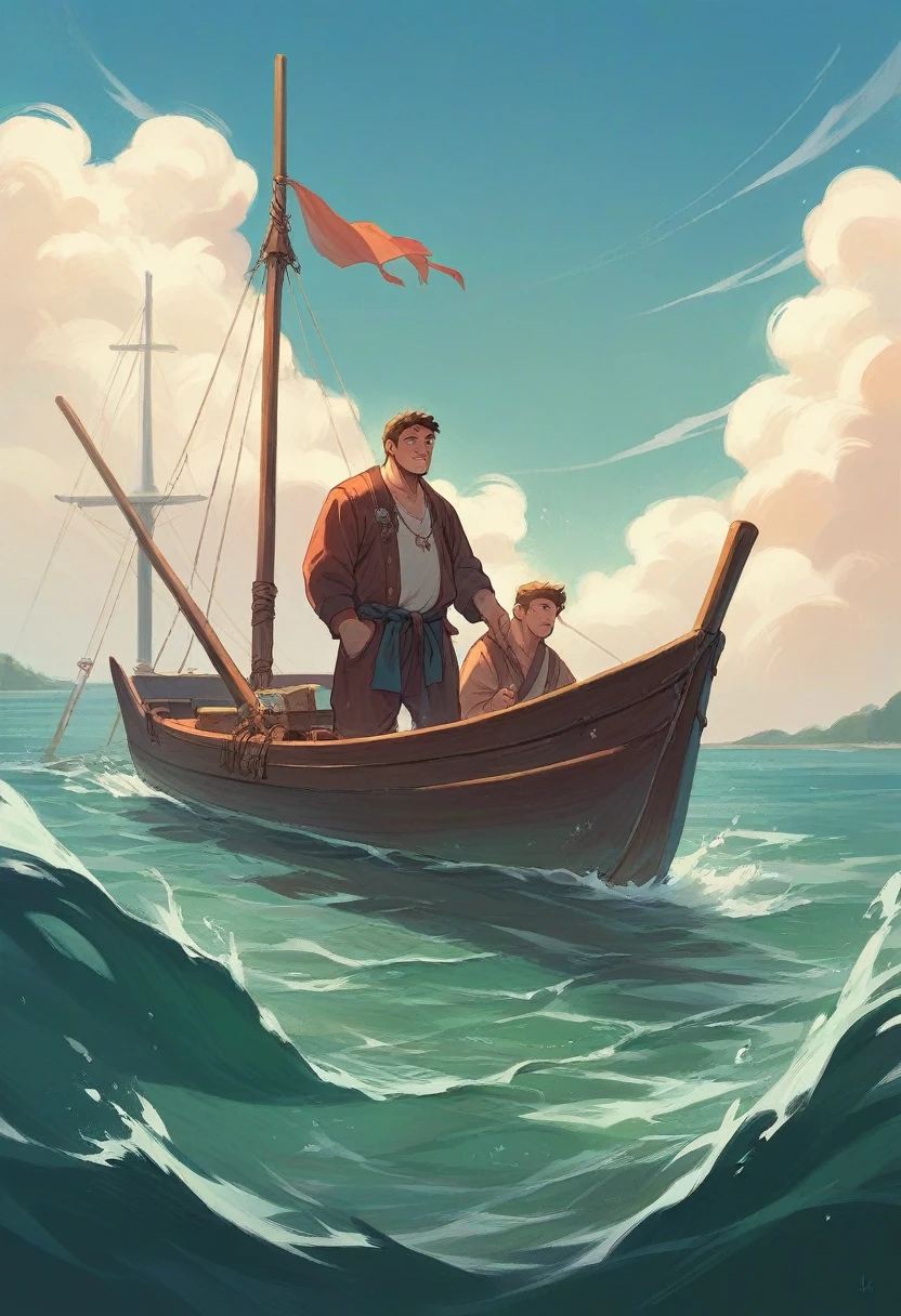 Some of the earliest artists in the Bible traveled in boats on the waters above the sea. A man walks on water and comes towards a boat,