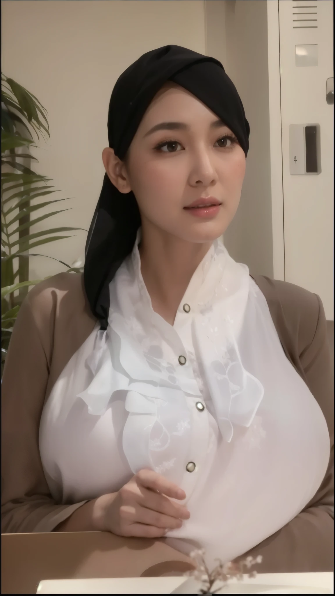 (((high detailed skin,visible pores))), dreamlike, (ulzzang-6500-v1.1:0.5),pureerosface_v1:0.2, face close-up, 1 girl, tall body, slim faces, body abs:1.2, Luna Maya, 30 years old, blushing, hijab ( the hijab covered the hair ), (8K, raw photo, highest quality, flying fragments: 1.2), (reality, realita: 1.4), sharp focus on something big, slim faces, medium breasts, shy smile, visible pores, cinematic lighting, bright light, eye beauty details, shiny and smooth skin, red lipstick, shiny skin, super dense skin, high resolution, complicated hijab, detailed style, detailed beauty face, very realistic, perfect body parts, perfect anatomy, 1 Japanese girl, famous Japanese idol, perfect female body, beautiful eyes, short eyelashes, double eyelids, look straight towards here, wearing white scrunchie, wearing a long dusty blue Malay gamis, walking, standing upright and facing me, so the whole body can be seen, autumn season, abaya clothes, looking straight at me, wearing a scarf, view of the flowers garden, brick road, focus look at me