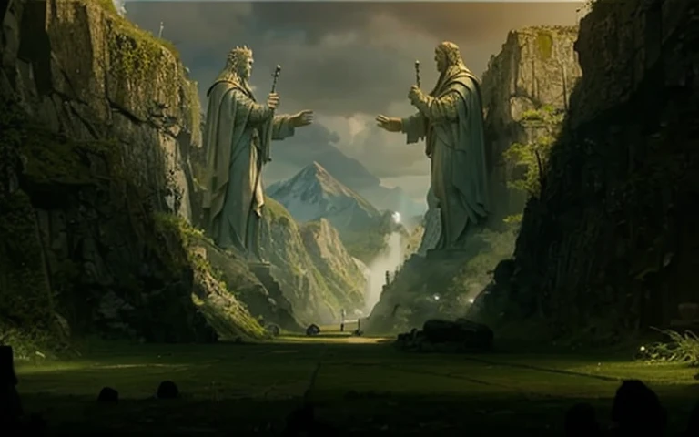Argonauth statues Giant lord of the ring acantilados